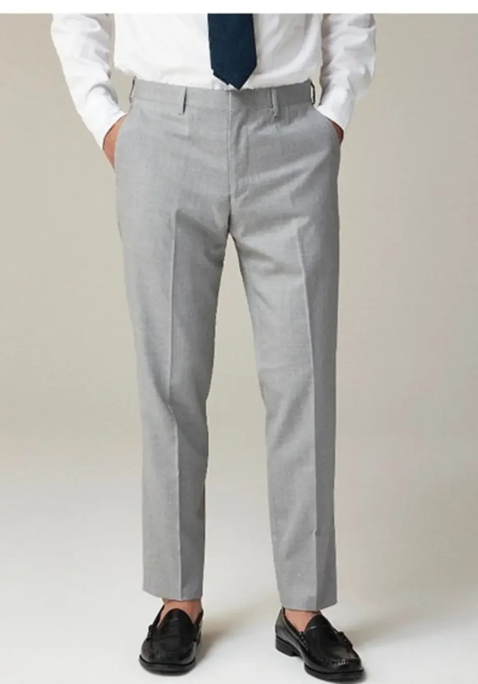 NWT J. Crew Men's Ludlow Slim-Fit Suit Pant In Italian Wool Gray 32/30
